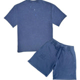 Men Black Label "BL2500" Splash Bling T-Shirt and Cotton Shorts Set