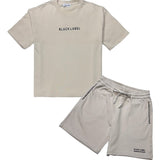 Men Black Label "BL2601" T-Shirt and Cotton Shorts Set