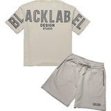 Men Black Label "BL2601" T-Shirt and Cotton Shorts Set