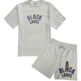 Men Black Label BL45 Silicone T-Shirt and Cotton Shorts Set