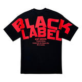 Men Black Label BL6 Red Silicone T-Shirt