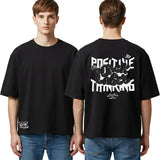 Men Black Label "POSITIVE" Oversize T-Shirt