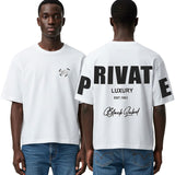 Men Black Label "PRIVATE" Oversize T-Shirt