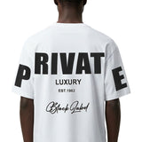 Men Black Label "PRIVATE" Oversize T-Shirt