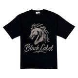 Men Black Label Stallion Bling T-Shirt