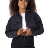 Women Crop Distressed Denim Jacket "Find Your Way"