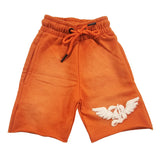 Kids Broken Soul Cream Chenille Cotton Shorts