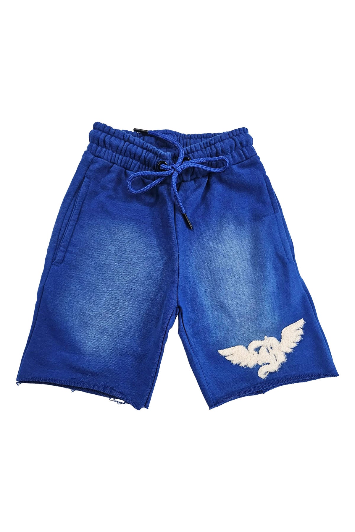 Kids Broken Soul Cream Chenille Cotton Shorts