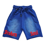 Kids Broken Soul Try Me Chenille Cotton Shorts