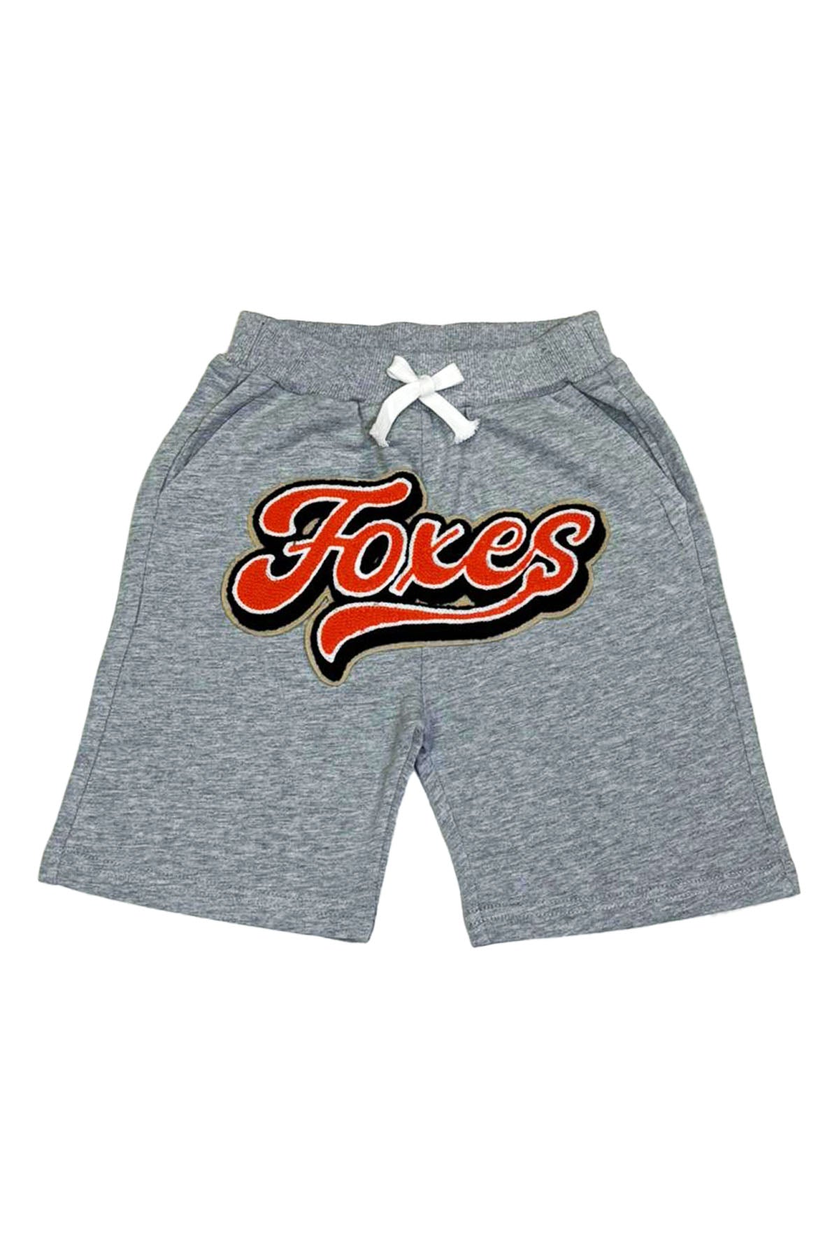 Kids Foxes Chenille Cotton Shorts