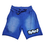 Kids RAW Drip Sky Chenille Cotton Shorts