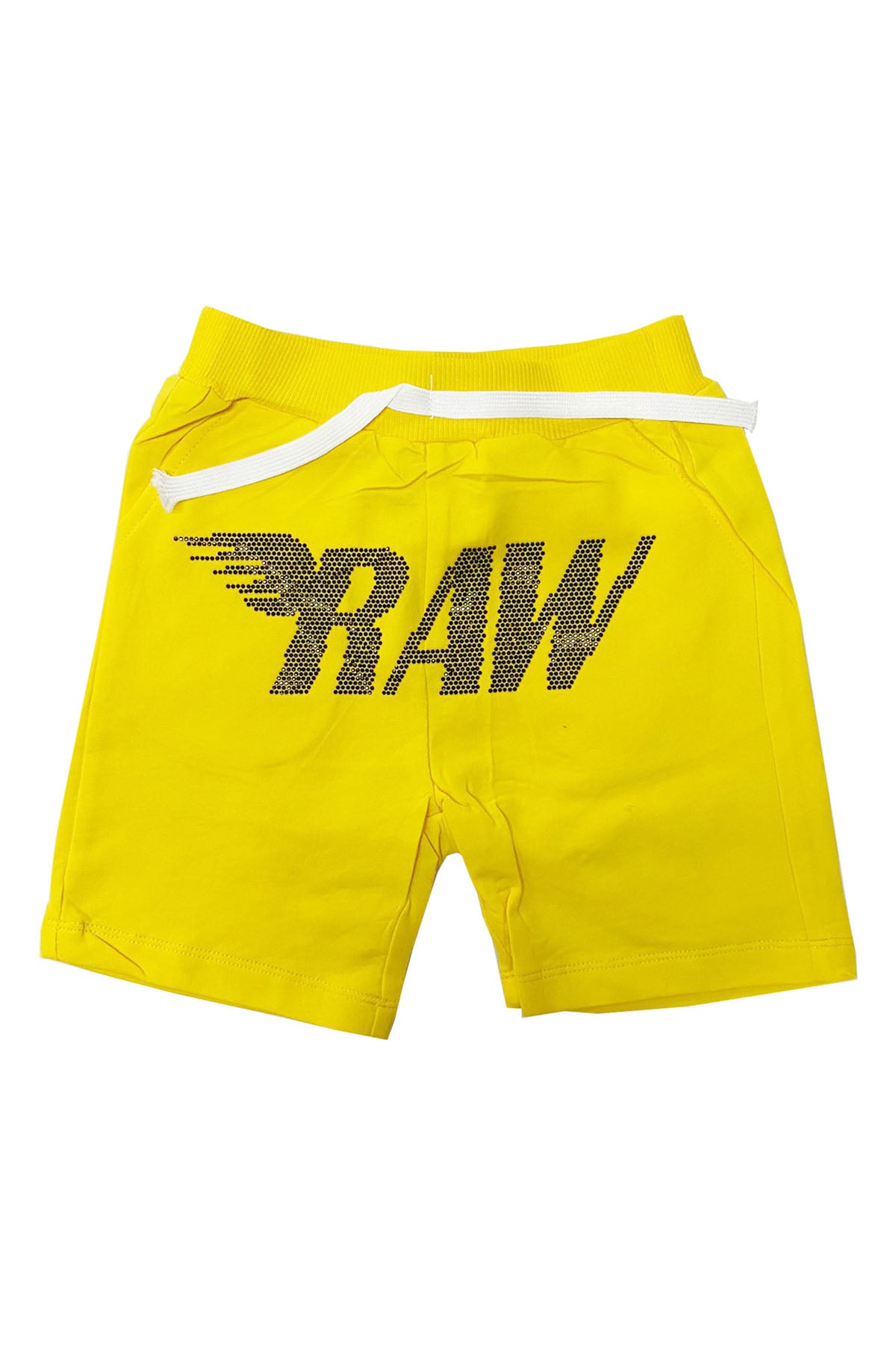 Kids RAW Wing Black Bling Cotton Shorts