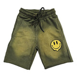 Kids Smiley Teddy Embroidery Cotton Shorts