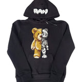 Kids Teddy Robot Raw Drip White Chenille Hoodie