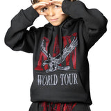 Kids RAW World Tour Red Bling Hoodie