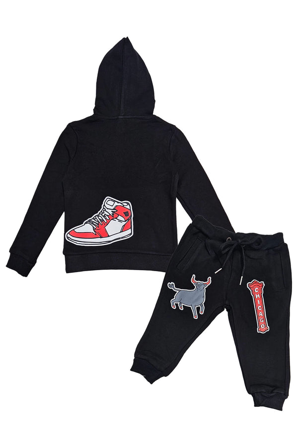 Kids Rawyalty City Edition Chicago Puff Hoodie and Jogger Set