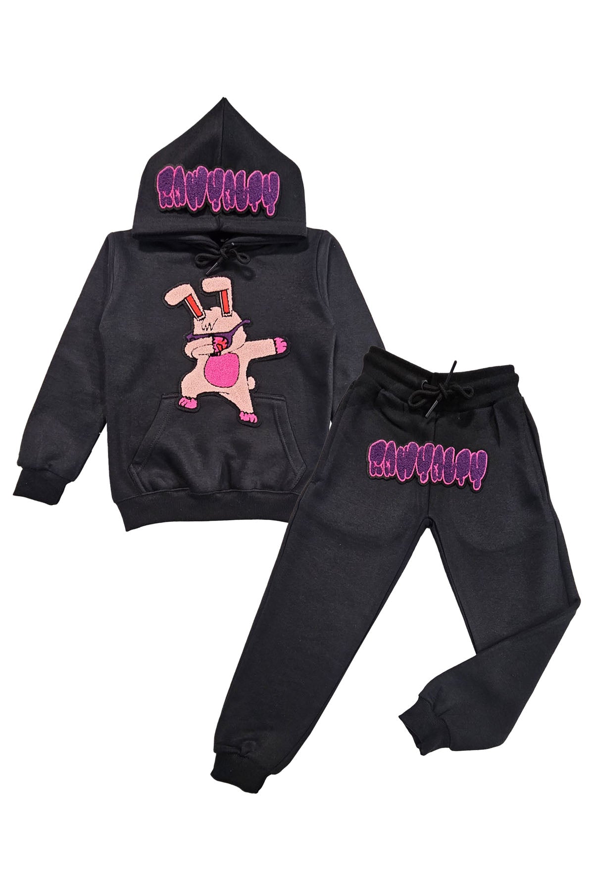 Kids Dub Bunny Chenille Hoodie and Jogger Set