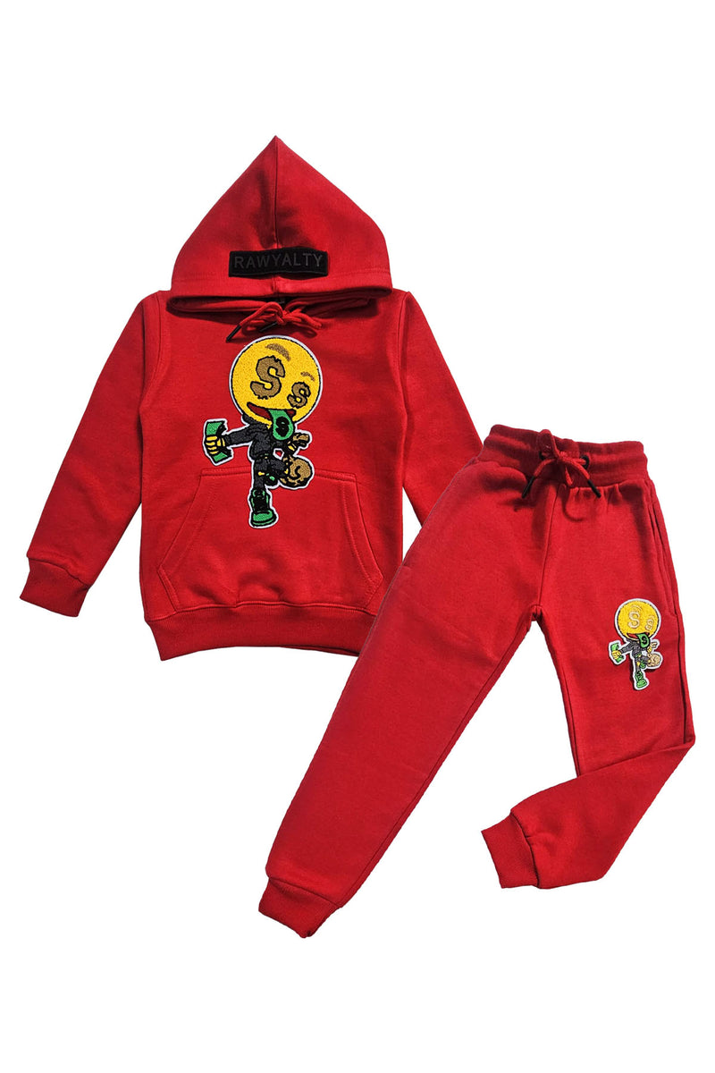 Kids Money Face Chenille Hoodie and Jogger Set