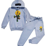 Kids Money Face Chenille Hoodie and Jogger Set
