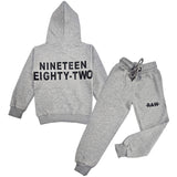 Kids The Original -RAW- Black Silicone Hoodie and Jogger Set