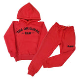 Kids The Original -RAW- Black Silicone Hoodie and Jogger Set