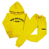 Kids The Original -RAW- Black Silicone Hoodie and Jogger Set