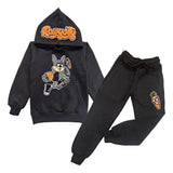 Kids Rabbit Chenille Hoodie and Jogger Set