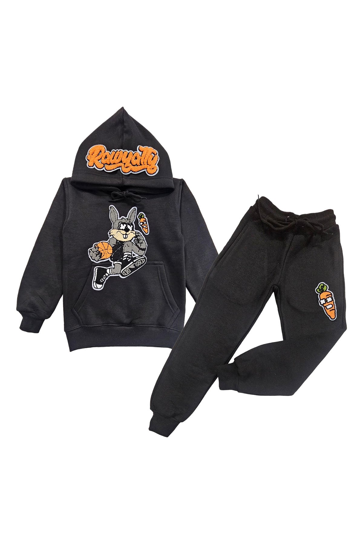 Kids Rabbit Chenille Hoodie and Jogger Set