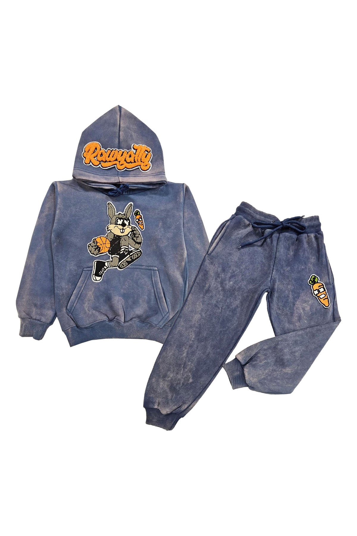 Kids Rabbit Chenille Hoodie and Jogger Set