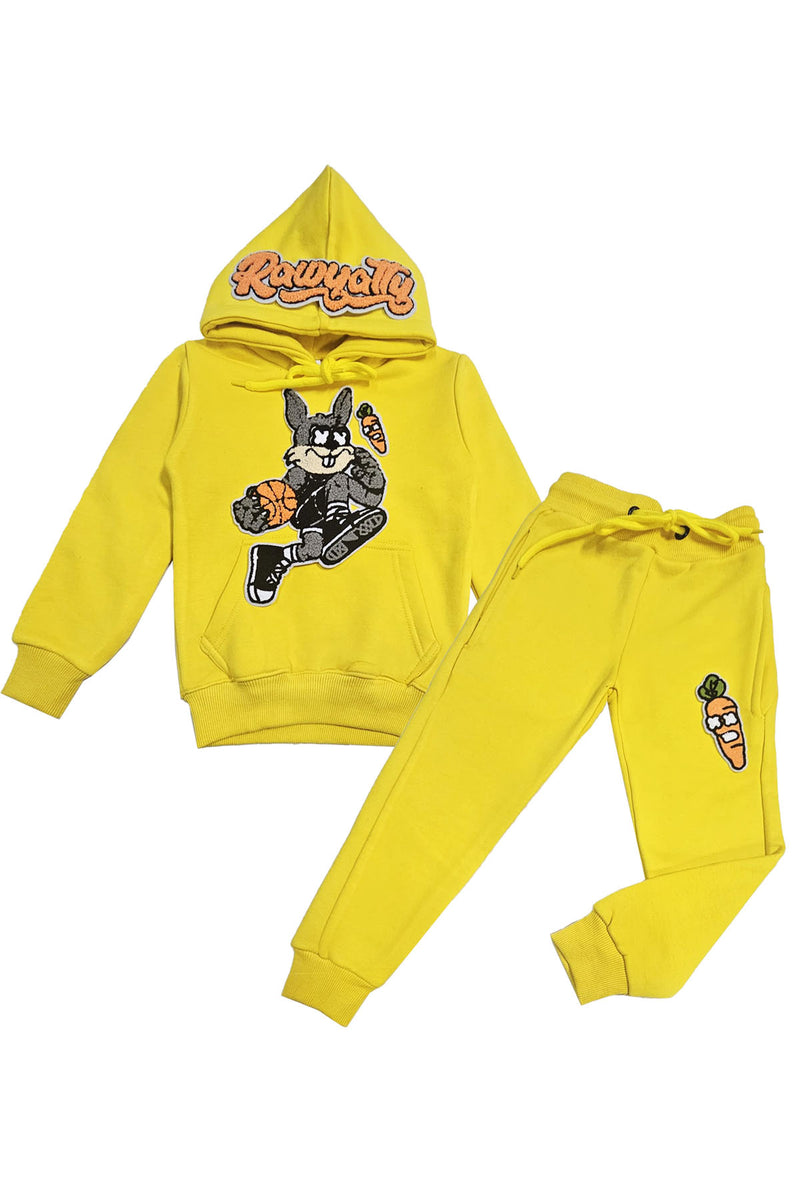Kids Rabbit Chenille Hoodie and Jogger Set