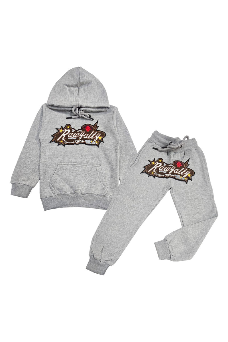 Kids Rawyalty Unusual Suede Hoodie and Jogger Set
