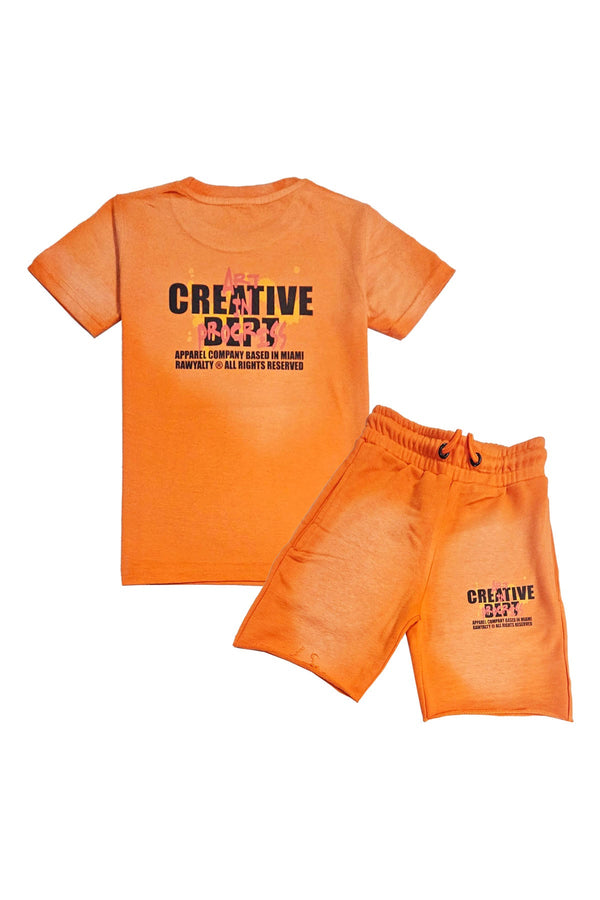 Kids Art In Progress T-Shirt and Cotton Shorts Set