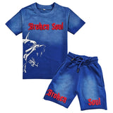 Kids Broken Soul Try Me Chenille T-Shirt and Cotton Shorts Set