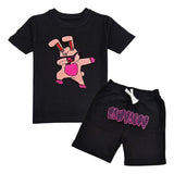 Kids Dub Bunny Chenille T-Shirt and Cotton Shorts Set