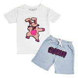 Kids Dub Bunny Chenille T-Shirt and Cotton Shorts Set