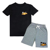 Kids Duck Chenille T-Shirt and Cotton Shorts Set