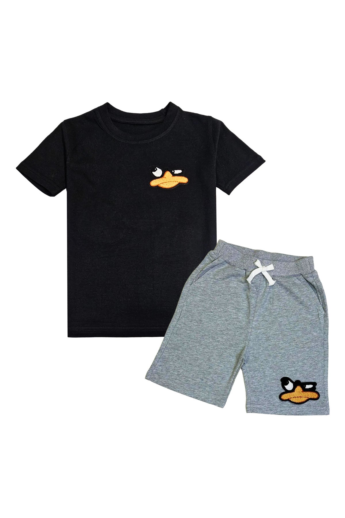 Kids Duck Chenille T-Shirt and Cotton Shorts Set