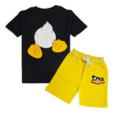 Kids Duck Chenille T-Shirt and Cotton Shorts Set