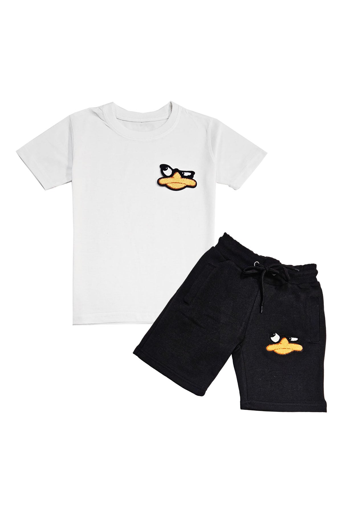 Kids Duck Chenille T-Shirt and Cotton Shorts Set