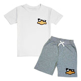 Kids Duck Chenille T-Shirt and Cotton Shorts Set