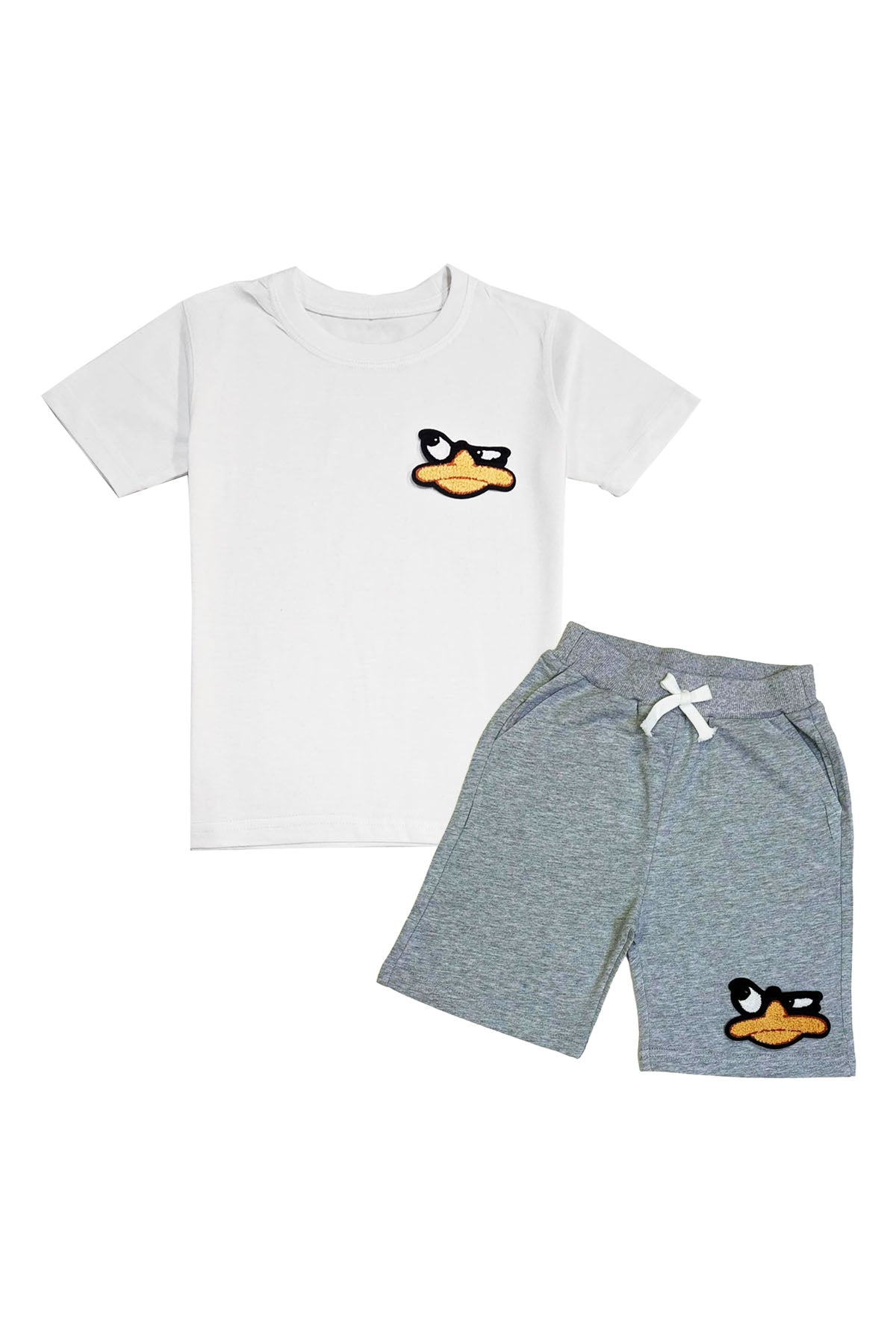 Kids Duck Chenille T-Shirt and Cotton Shorts Set