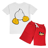 Kids Duck Chenille T-Shirt and Cotton Shorts Set