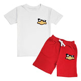 Kids Duck Chenille T-Shirt and Cotton Shorts Set