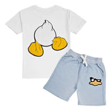 Kids Duck Chenille T-Shirt and Cotton Shorts Set