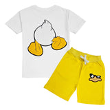 Kids Duck Chenille T-Shirt and Cotton Shorts Set