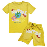 Kids Nature Puff T-Shirt and Cotton Shorts Set