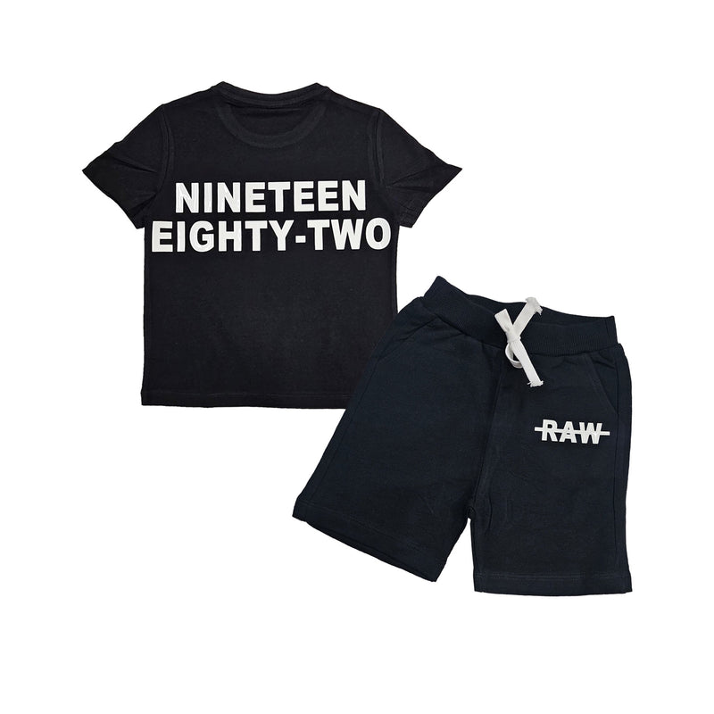 Kids The Original -RAW- White Silicone T-Shirts and Cotton Shorts Set