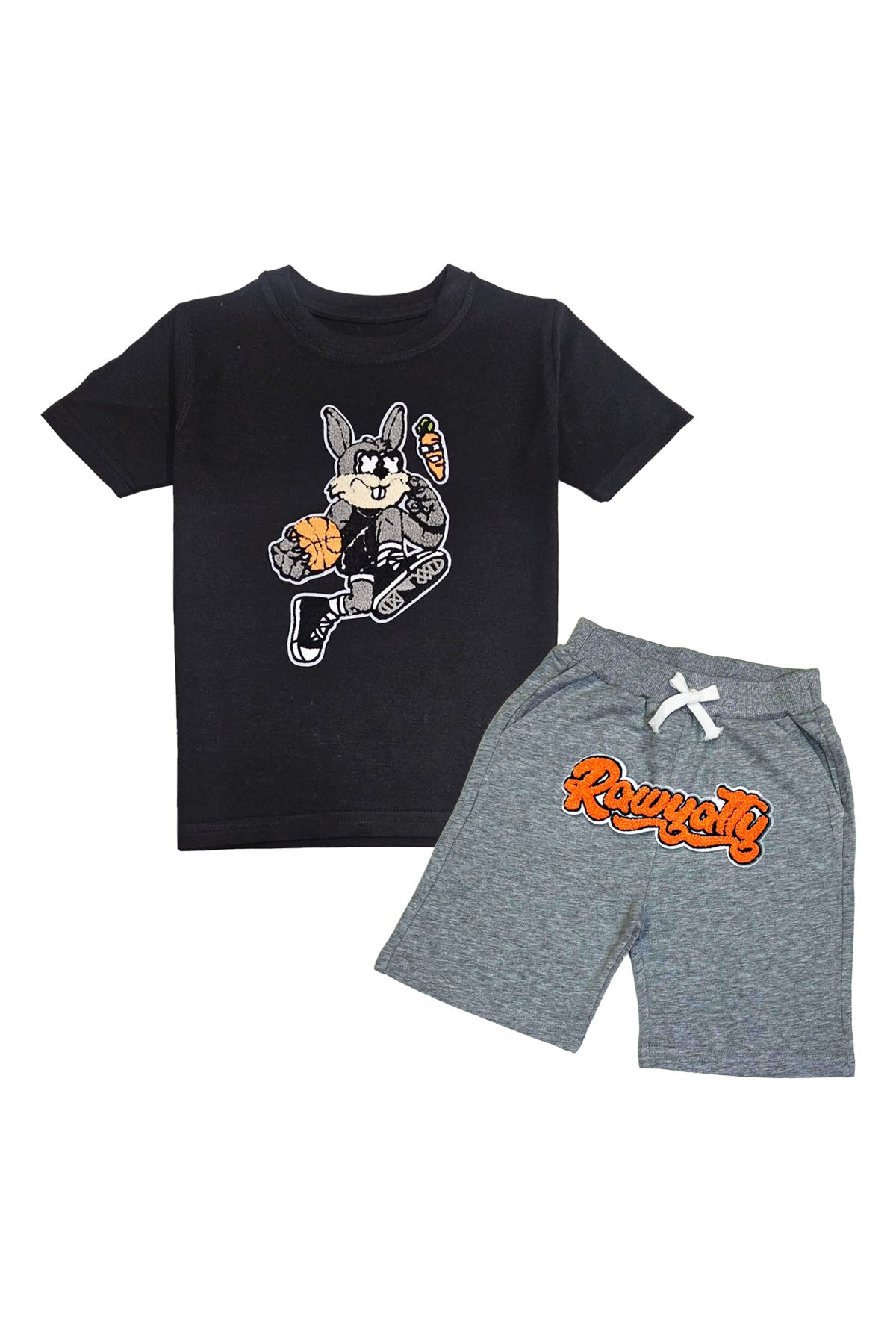 Kids Rabbit Chenille T-Shirt and Cotton Shorts Set