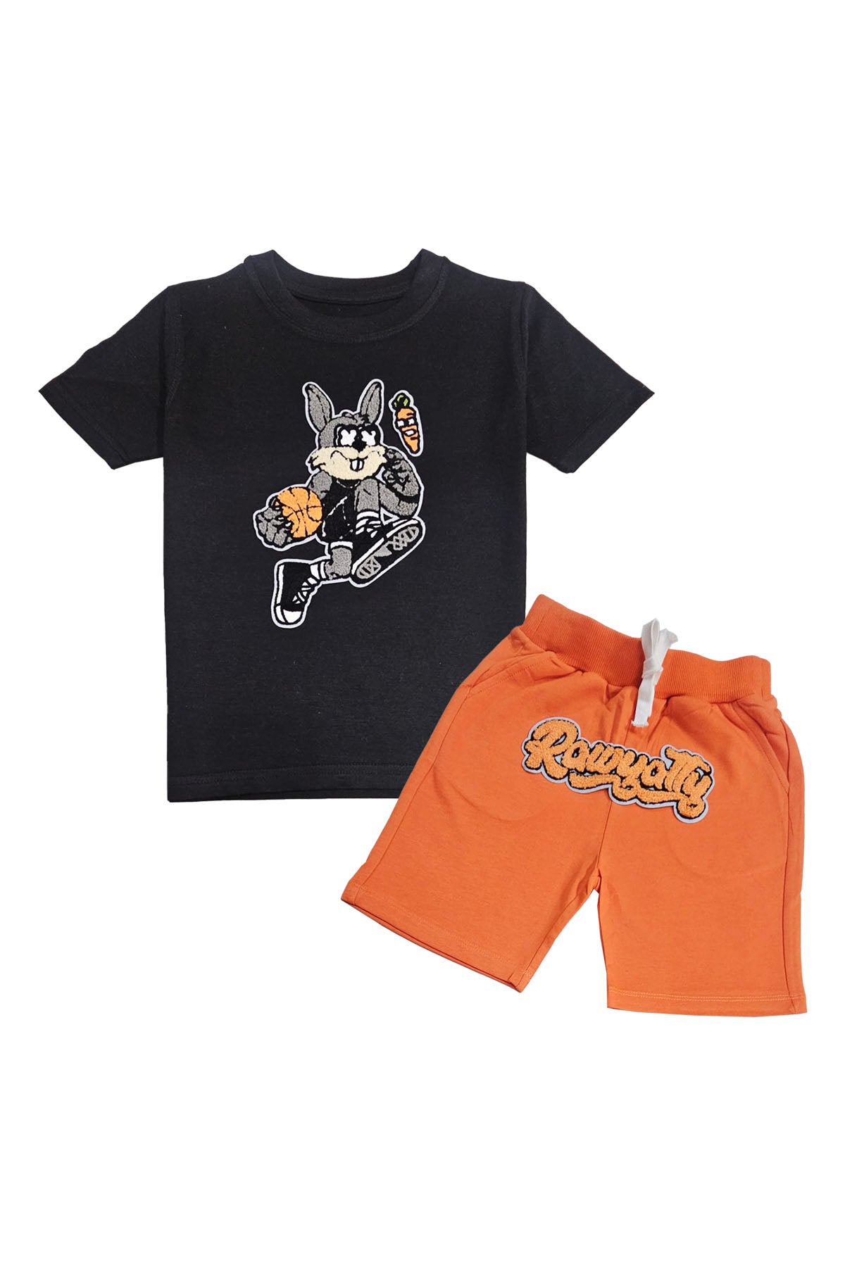 Kids Rabbit Chenille T-Shirt and Cotton Shorts Set