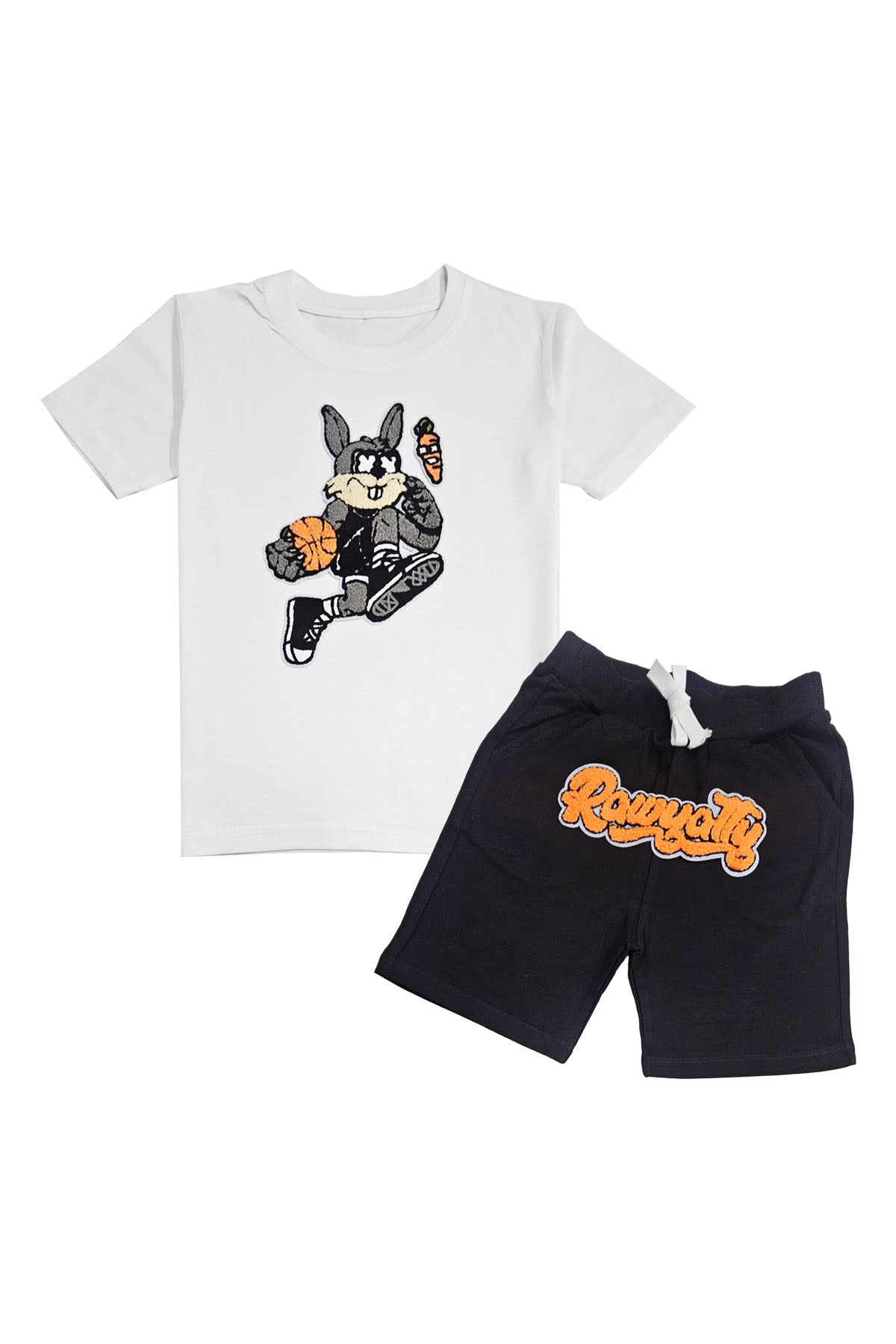 Kids Rabbit Chenille T-Shirt and Cotton Shorts Set